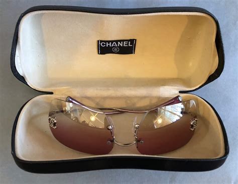 chanel vintage sunglasses rimless